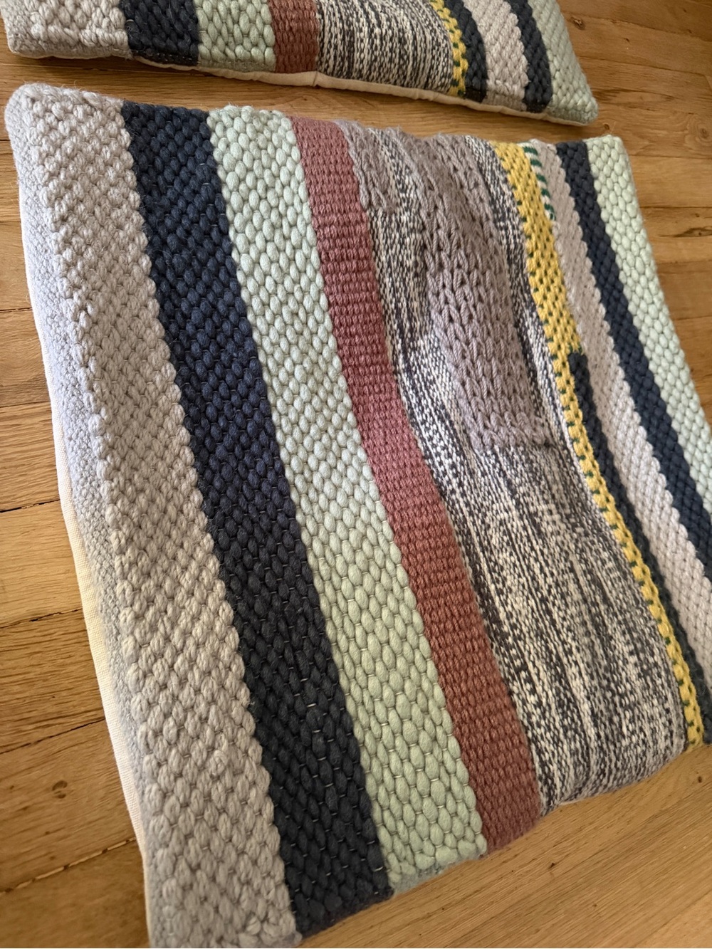 Two Striped Knit Throw Pillow Covers 20x20 Set Multicolor - IKEA